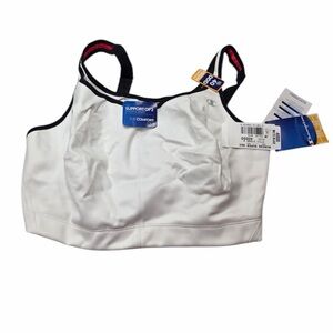 NWT CHAMPION Champion 1660 Women's Super Max Sport Bra 40DDD White Black 6623